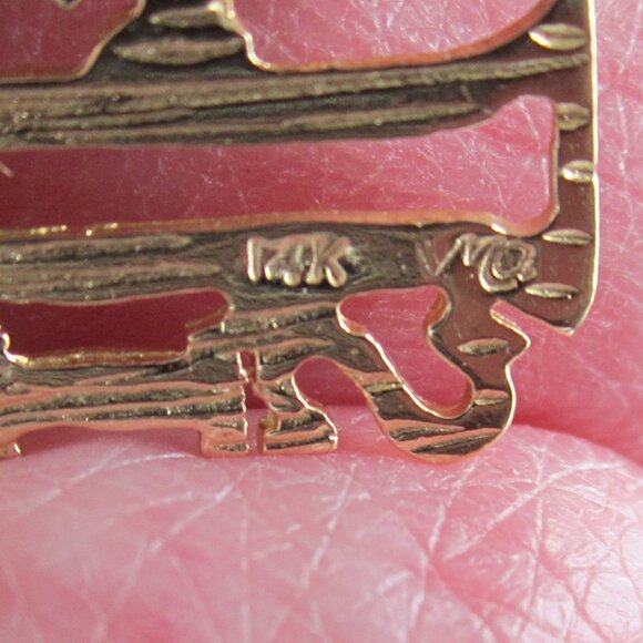 2 Solid 14KT Gold Pendants - Not Scrap _ #Sis, and #1 Grandma - Christmas Gift? - Picture 3 of 5